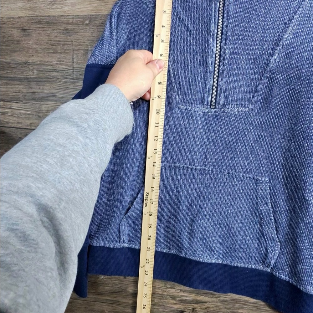 Vineyard Vines Heathered Blue Quarter-Zip Hoodie - Picture 3 of 11